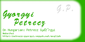 gyorgyi petrecz business card